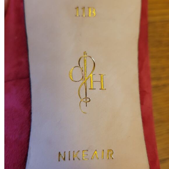 Cole Haan‎ Nike Air Chelsea High Heel Pumps Raspberry Stacked Wood Heel - 11B - Picture 6 of 8